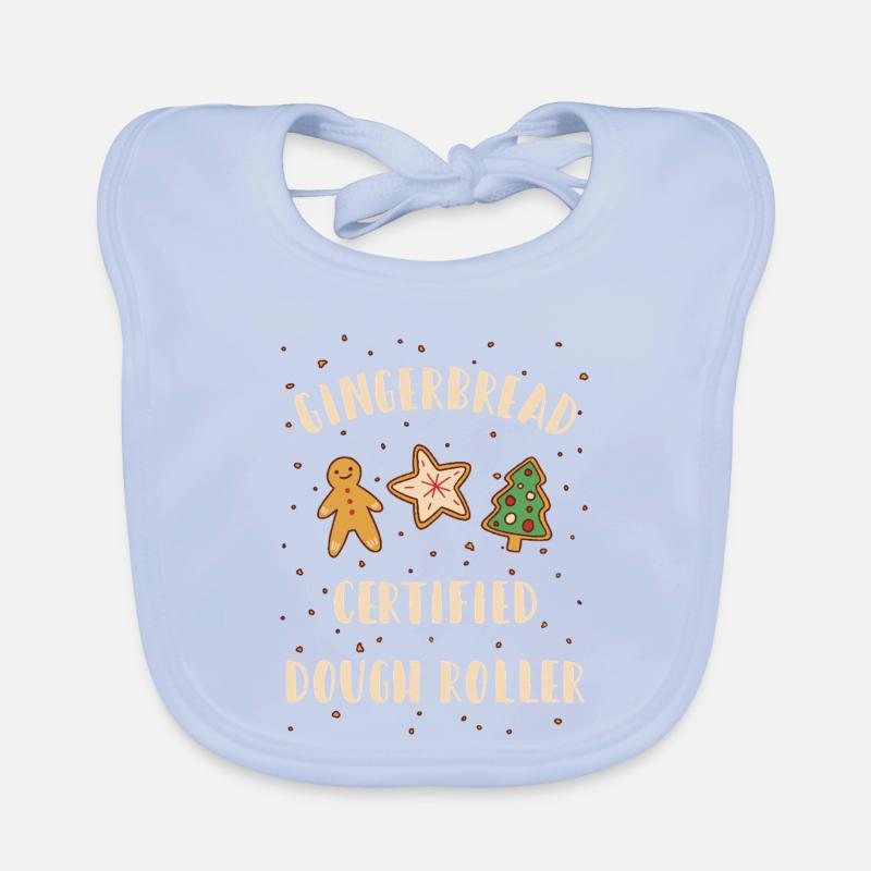 Gingerbread Dough Roller - Christmas Baking Organic Baby Bibs