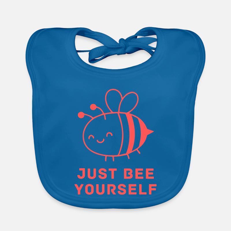 Logo de Bee Yourself Cute Bee Bee - Bavoir bio Bébé - bleu paon