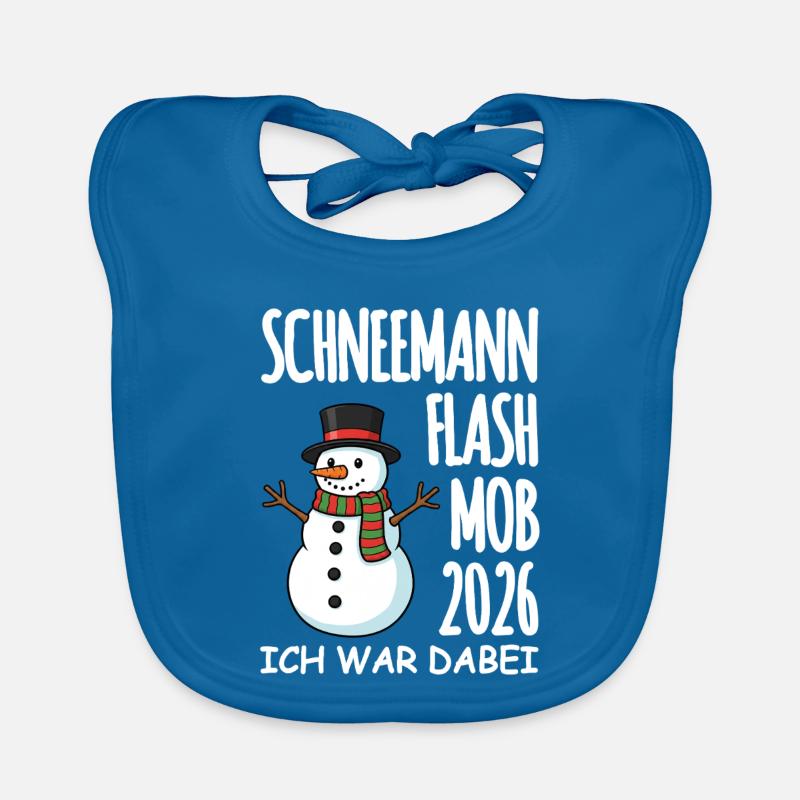 Snowman flash mob Organic Baby Bibs