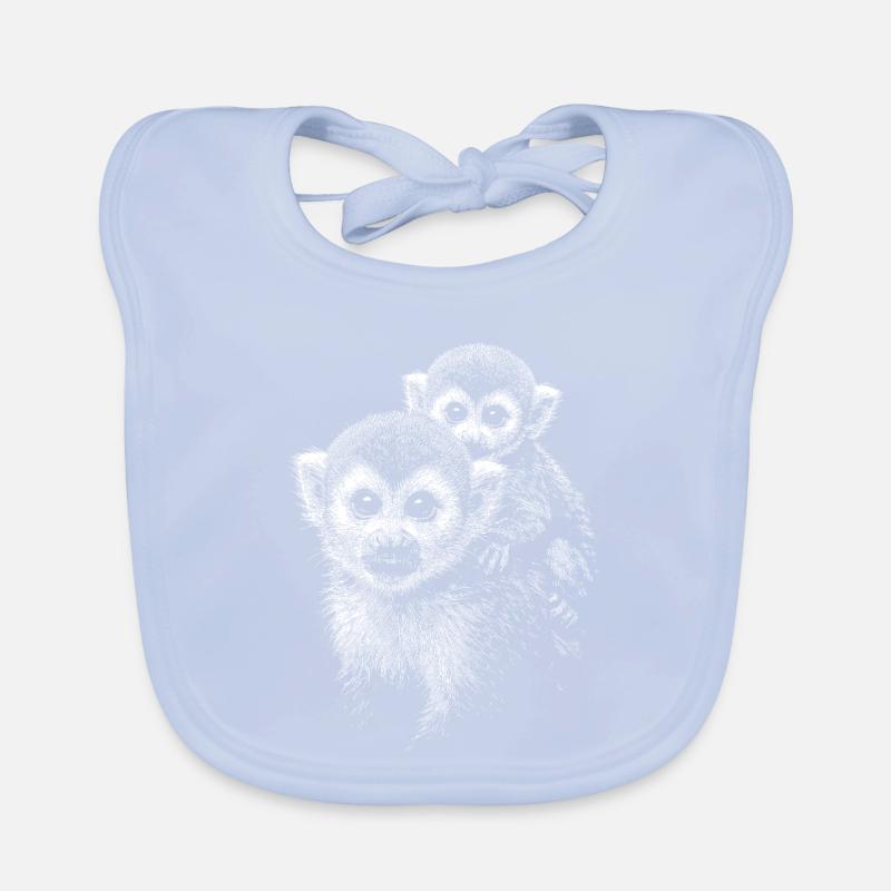 Squirrel monkey Organic Baby Bibs
