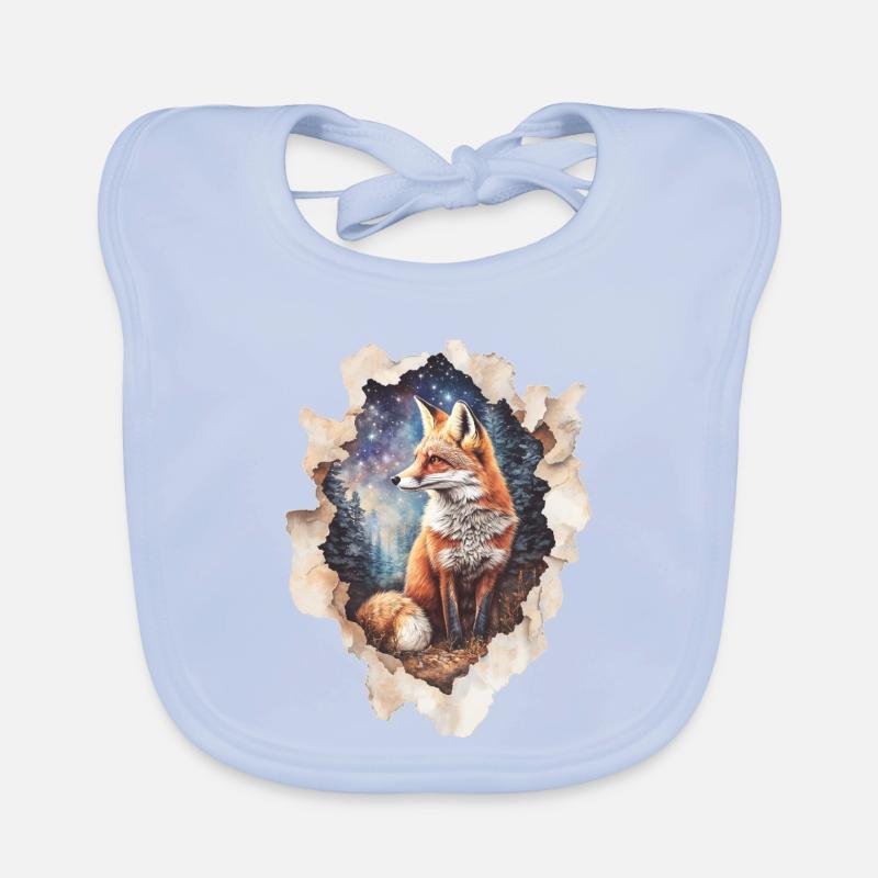 Fox Starry Sky Organic Baby Bibs