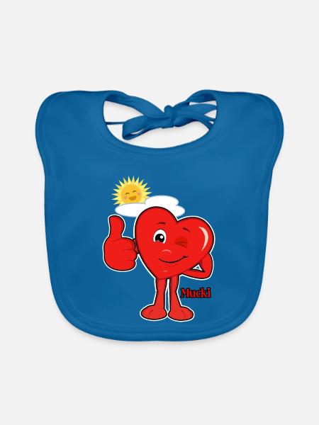 Mucki Happy - Baby Bio-Lätzchen - Pfauenblau