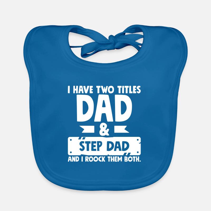 Titles Step Dad Rocks - vater - vatertag geschenk Baby Bio-Lätzchen