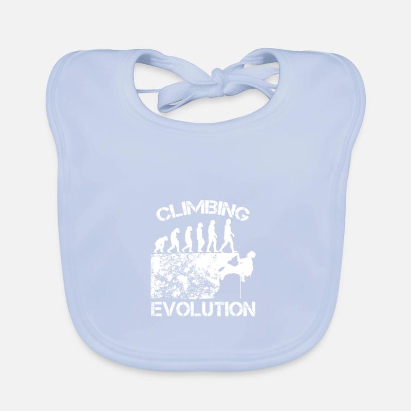 Climbing Mountains Climber Gift · Evolution Organic Baby Bibs