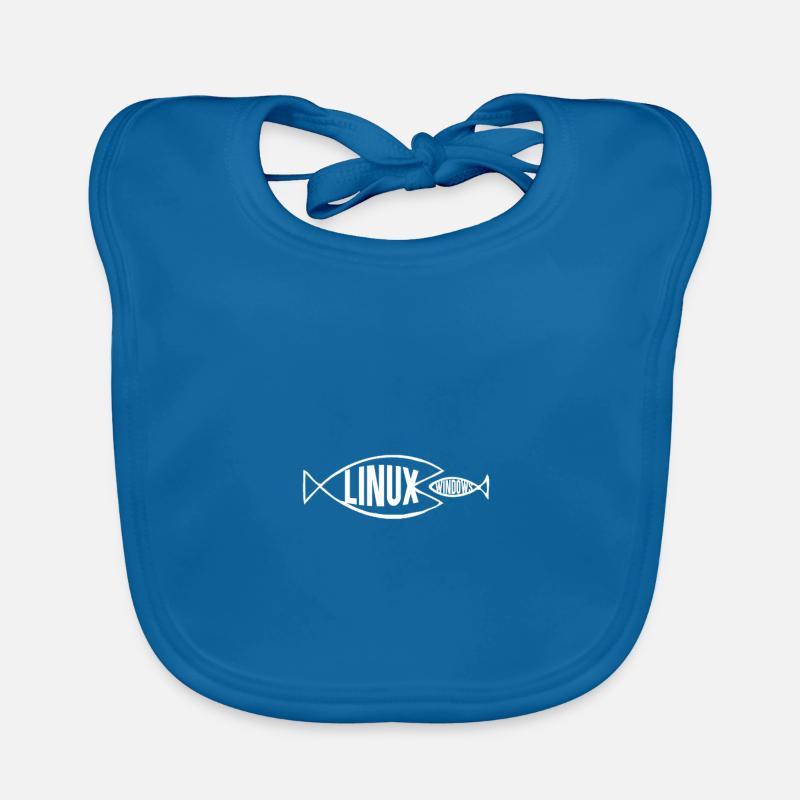 Programmation cadeau informatique · Windows Linux - Bavoir bio Bébé - bleu paon