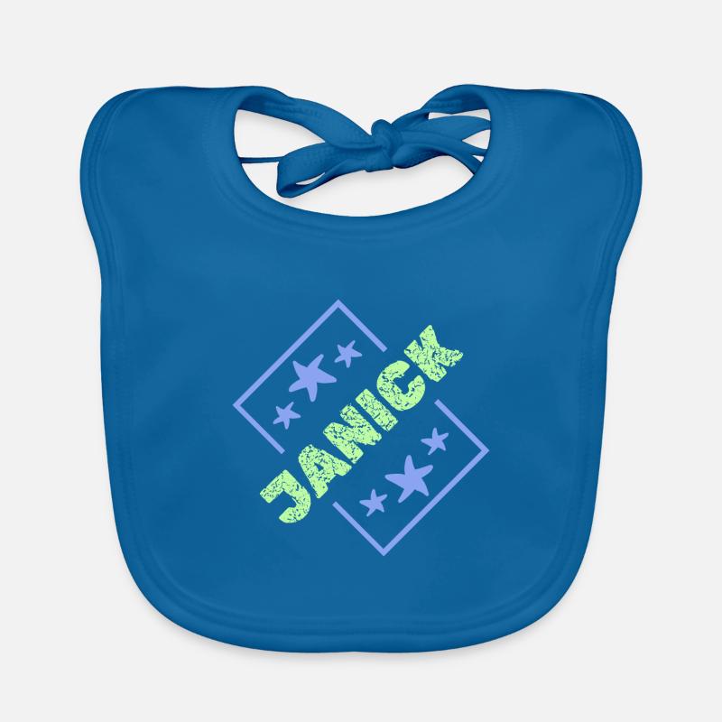 First name Janick Organic Baby Bibs