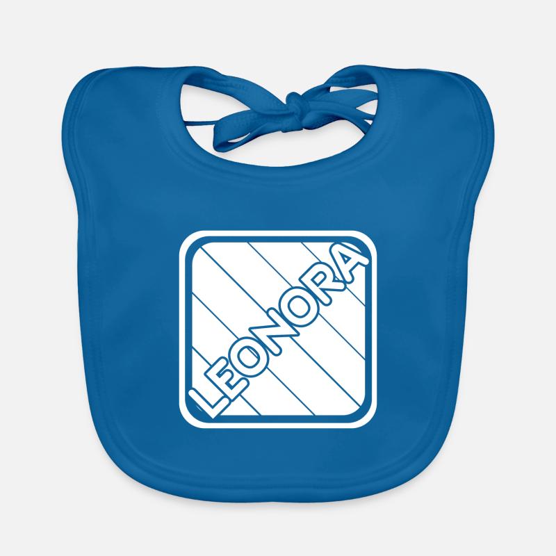 First name Leonora Organic Baby Bibs