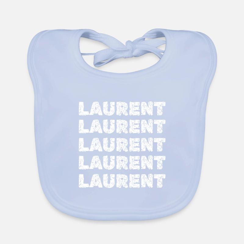 First name Laurent Organic Baby Bibs