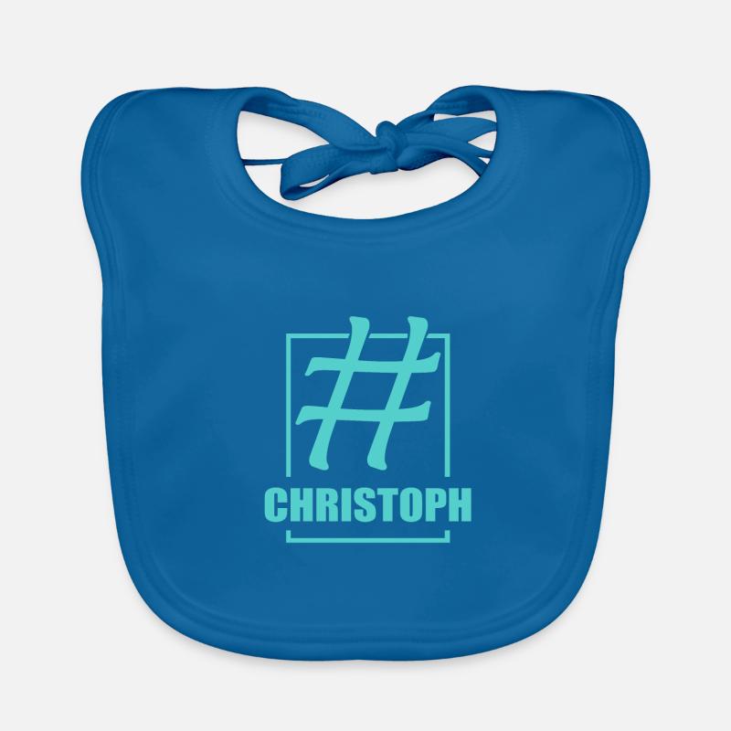 First name Christoph Organic Baby Bibs