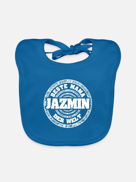 Mutter Jazmin - Baby Bio-Lätzchen - Pfauenblau