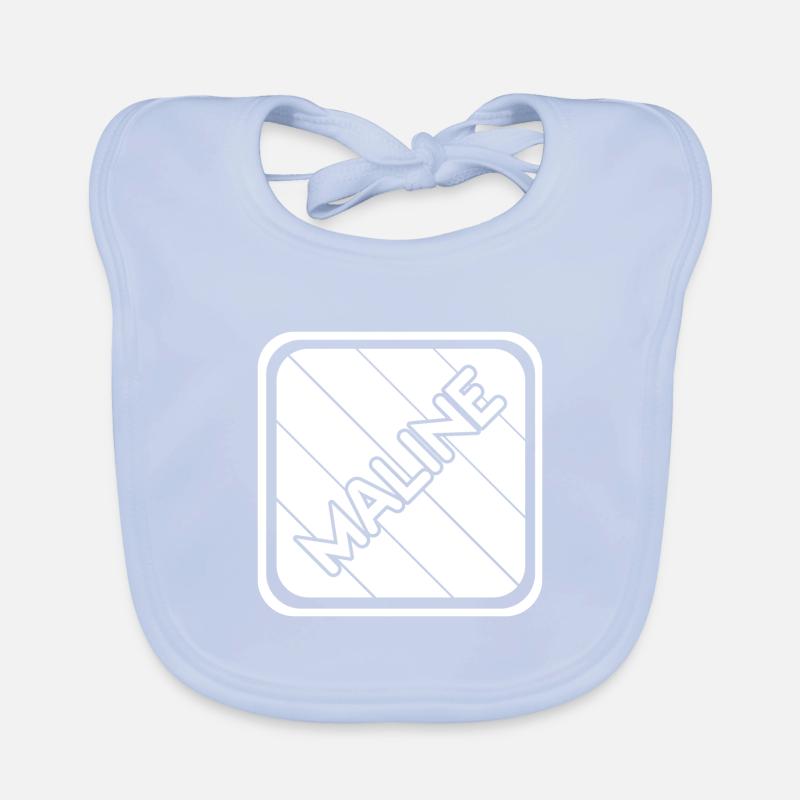 First name Maline Organic Baby Bibs