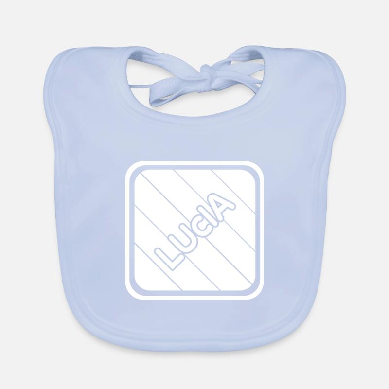 First name Lucia Organic Baby Bibs