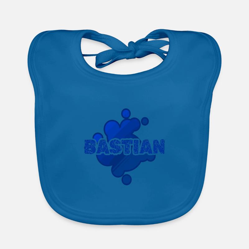 First name Bastian Organic Baby Bibs