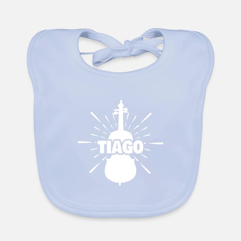 First name Tiago Organic Baby Bibs