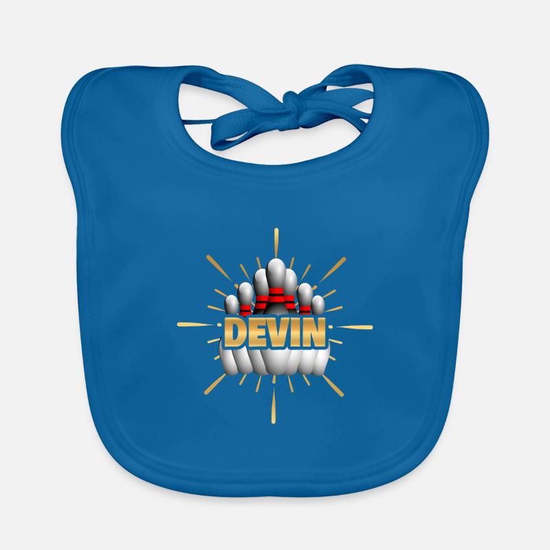 Devin als Bowling Baby Bio-Lätzchen