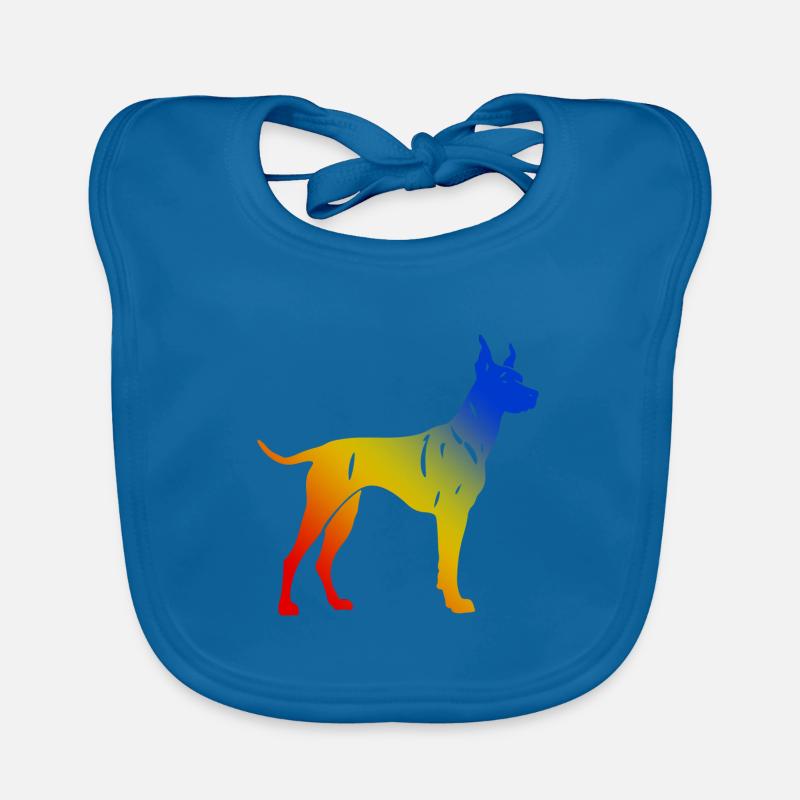 Doberman Hund Bunt Baby Bio-Lätzchen