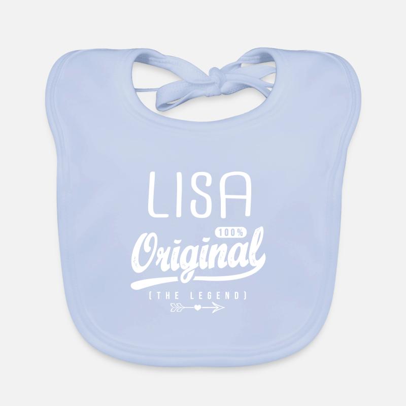 Lisa ORIGINAL personalized first name lisa Organic Baby Bibs