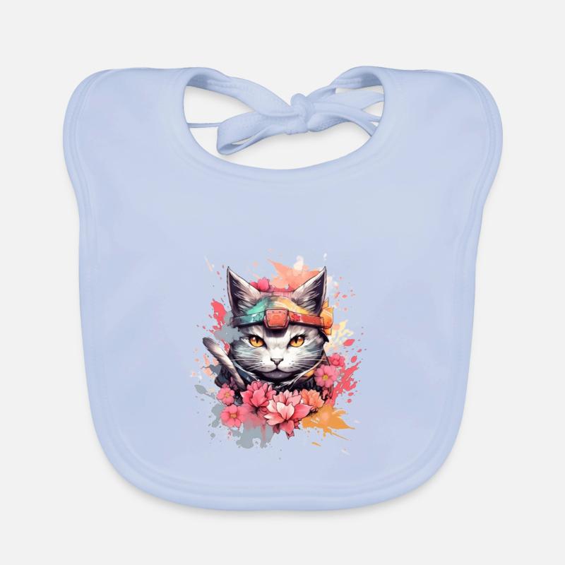 Chat fou Bavoir bio Bébé