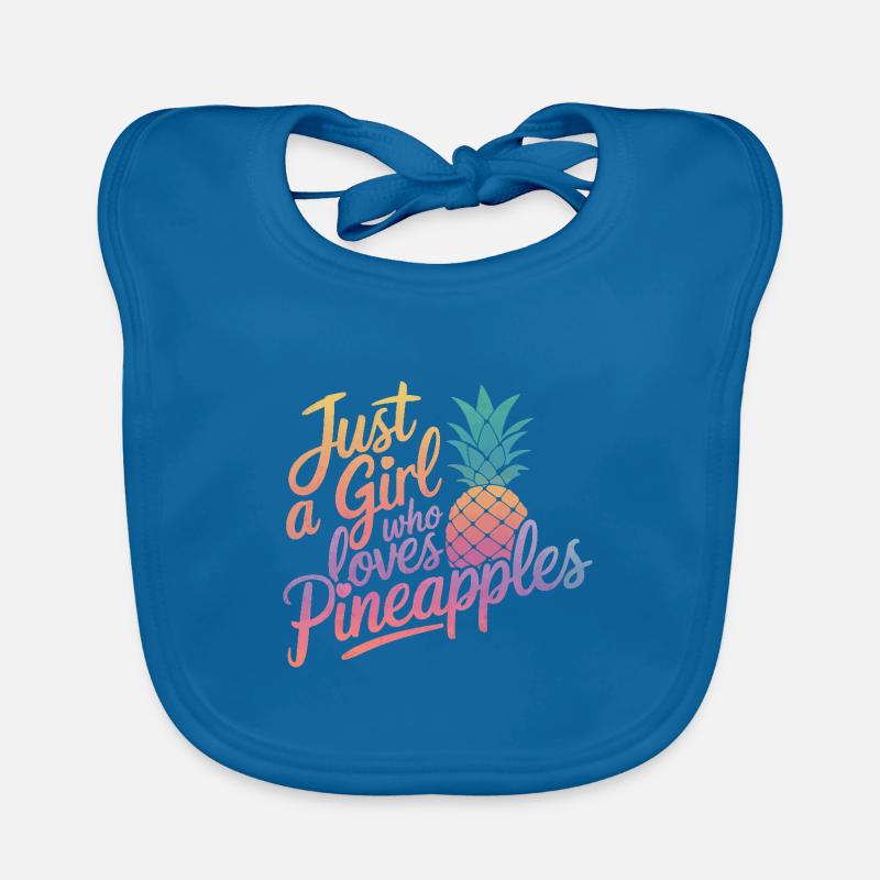 Pineapple tropical hawaiian fruit Organic Baby Bibs