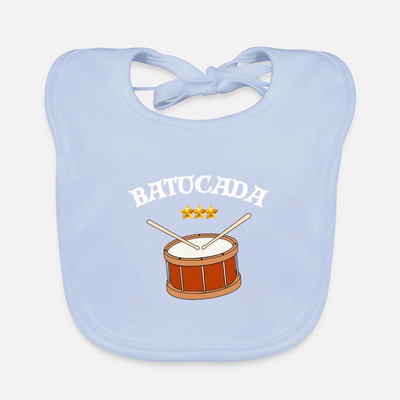 batucada, percussion, tambour Bavoir bio Bébé