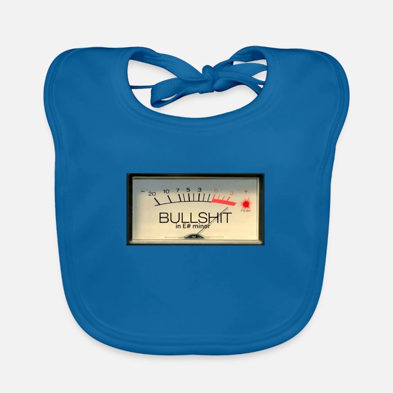 Bullshit meter in E# minor - Bavoir bio Bébé - bleu paon