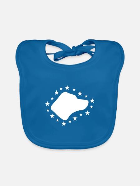 Jack Russell Terrier - Baby Bio-Lätzchen - Pfauenblau