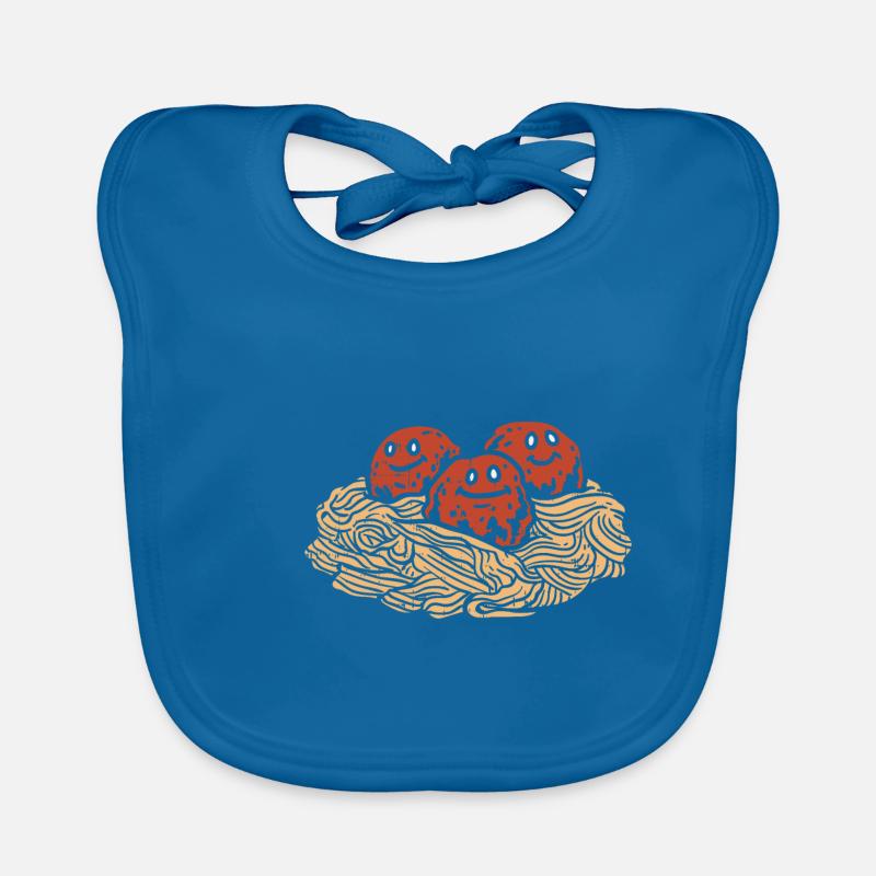 Spaghetti meatballs Organic Baby Bibs