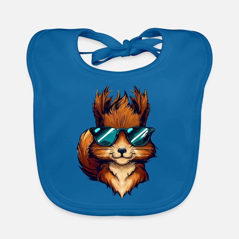 Cool Eichhörnchen - Eichhörnchen mit Sonnenbrille Baby Bio-Lätzchen