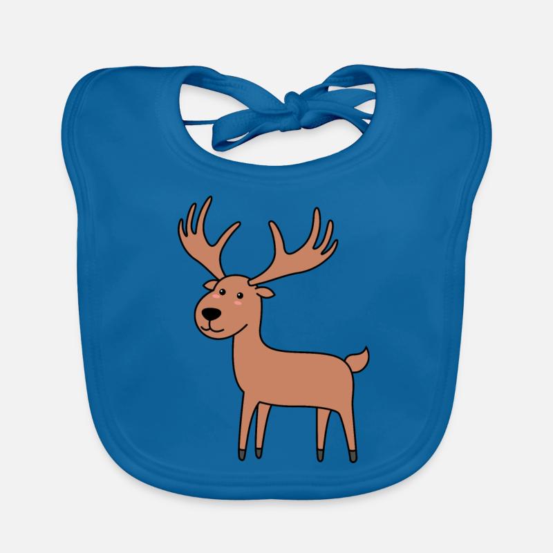 Elch Comic Tier Baby Bio-Lätzchen