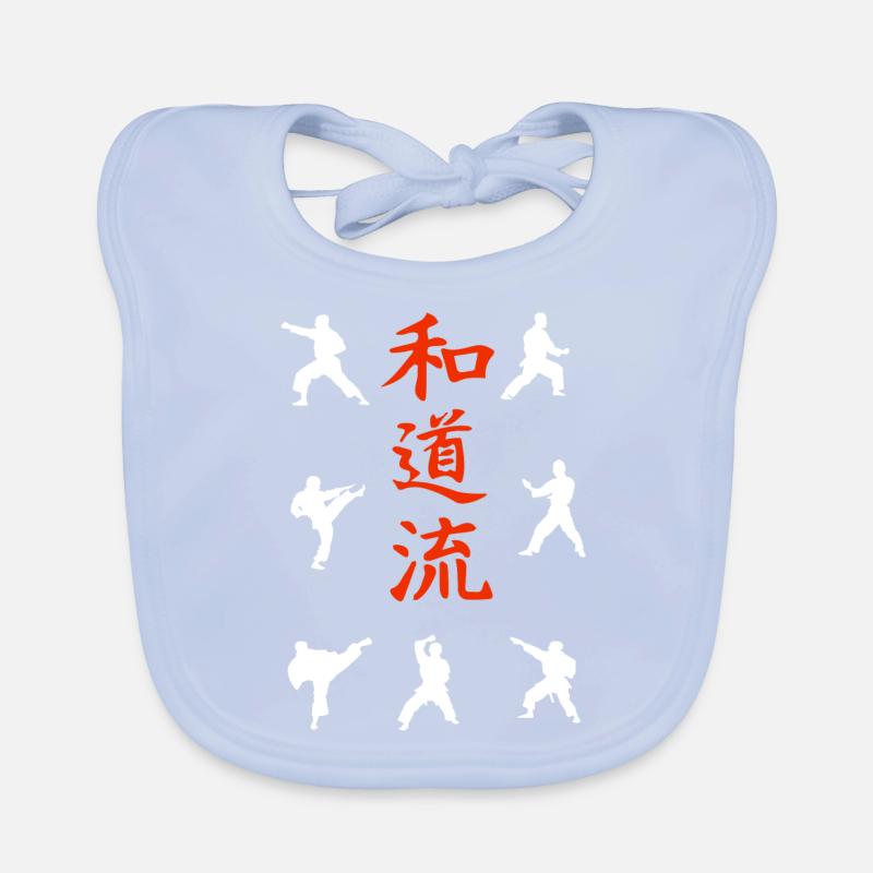 Wado-Ryu Techniques and Kanji Shirt Organic Baby Bibs