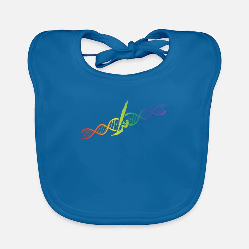 DNA Helix Rainbow Genetics Kite Surf Coloré Bavoir bio Bébé