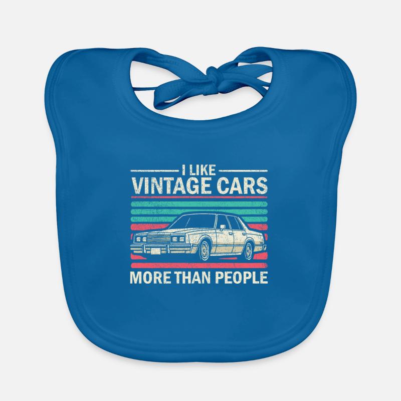 Ich mag Oldtimer mehr als Menschen Lustiger Oldtimer Baby Bio-Lätzchen