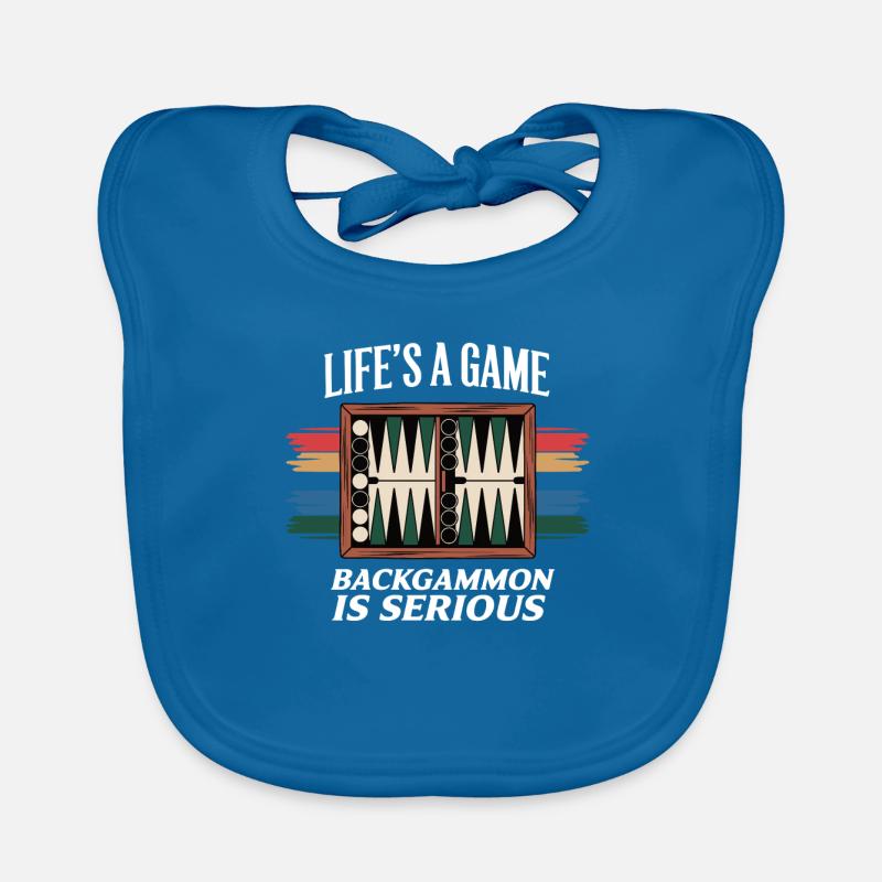 Das Leben ist ein Spiel Backgammon ist ernst Lovers Board G Baby Bio-Lätzchen