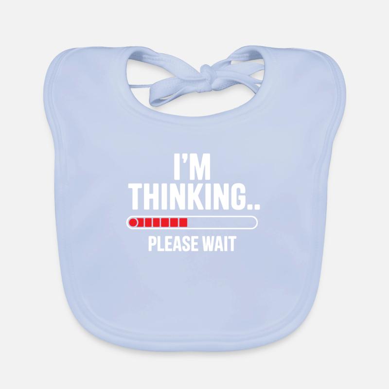 I'm thinking please wait funny nerd loading brain Organic Baby Bibs