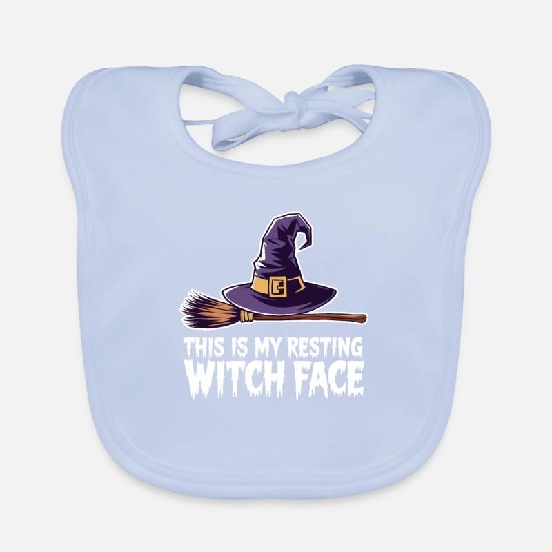This is my resting witch face Spooky Halloween Wit Organic Baby Bibs