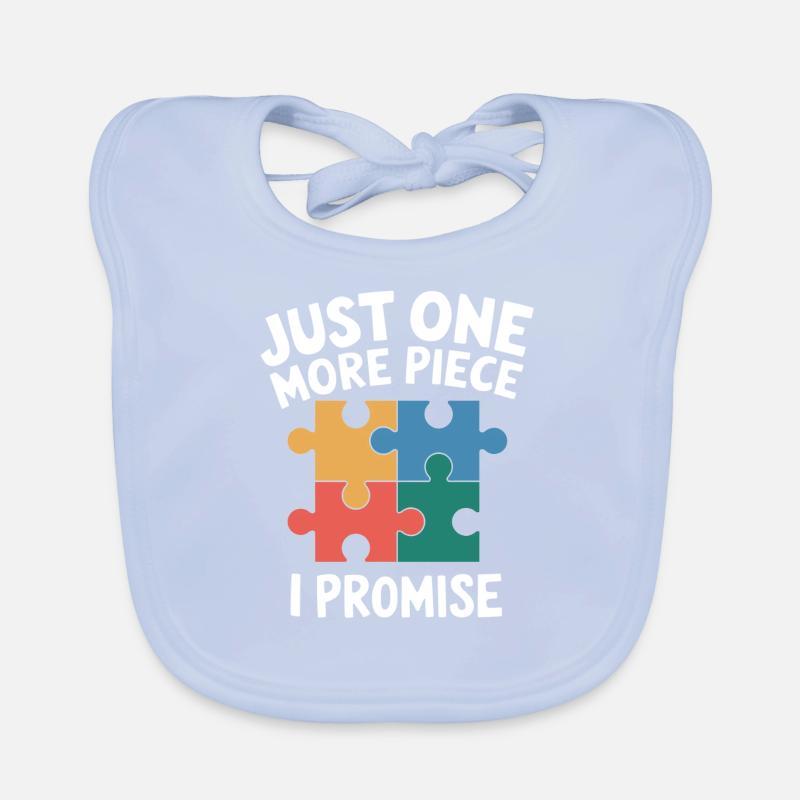 Nur noch ein Teil, ich verspreche ein lustiges Puzzle Baby Bio-Lätzchen