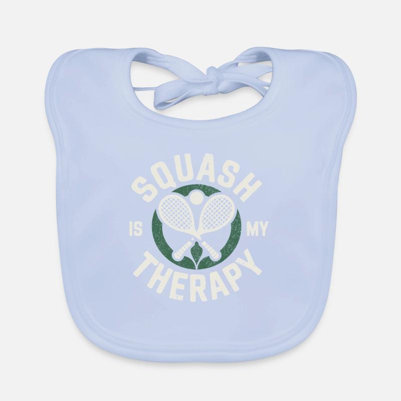 Squash ist mein Therapy Funny Squash Player Baby Bio-Lätzchen