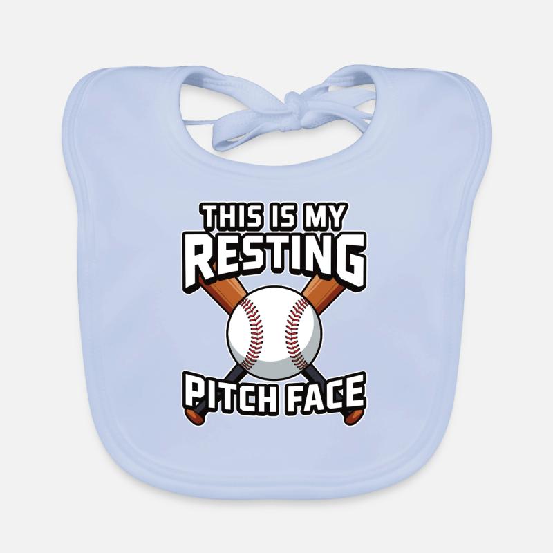 C’est mon Pitch Face Funny Baseball Pun au repos Bavoir bio Bébé