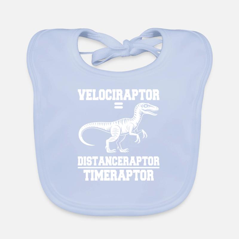 Vélociraptor Distanceraptor Timeraptor Dinosaure Bavoir bio Bébé
