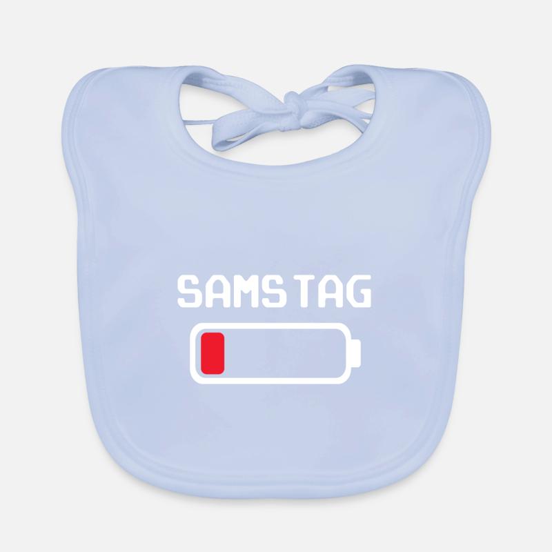 Samstag Batterie leer Design Baby Bio-Lätzchen