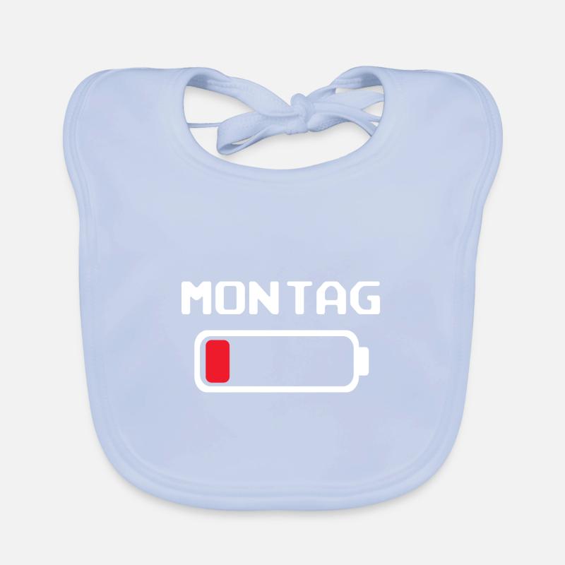 Montag Batterien leer Design Baby Bio-Lätzchen