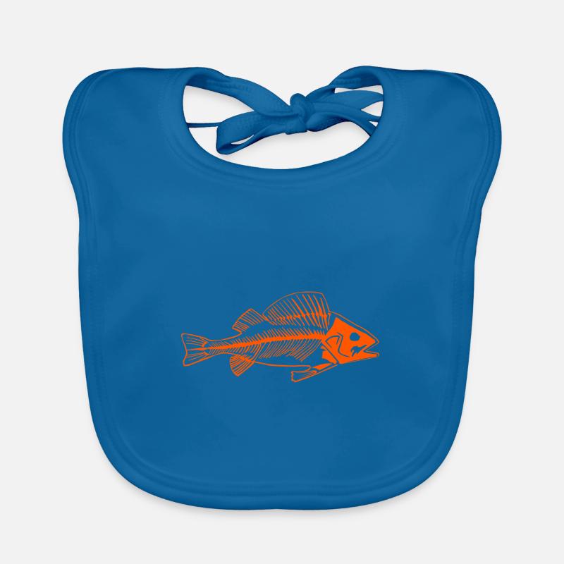 Red , cool perch as bone Deisgn Organic Baby Bibs