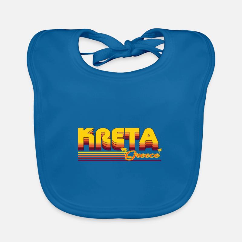 Kreta: Sommerliches Retro-Design Baby Bio-Lätzchen