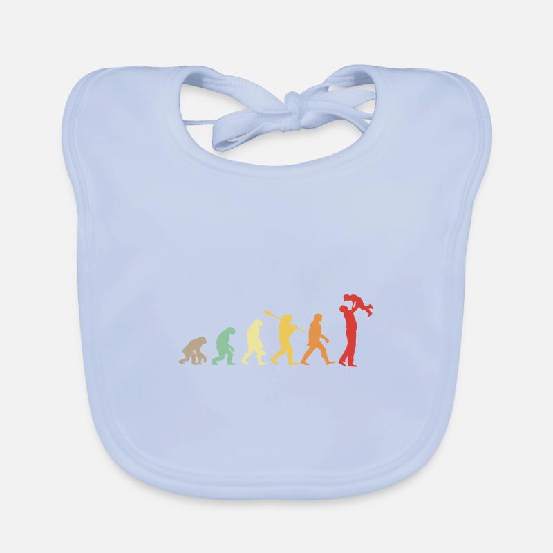 Évolution Darwin pour les Papas 👨‍👧‍👦 Bavoir bio Bébé
