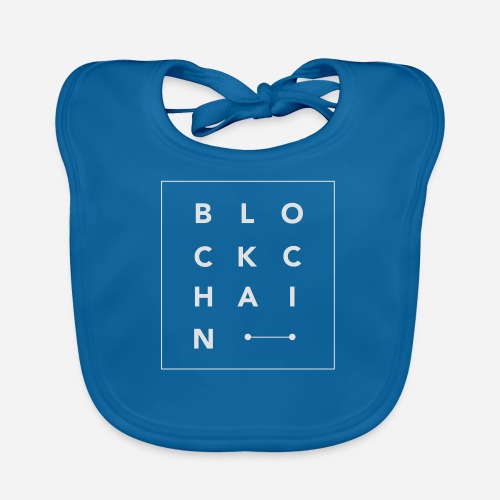 BlockChain bogstaver square - Hagesmække af økologisk bomuld