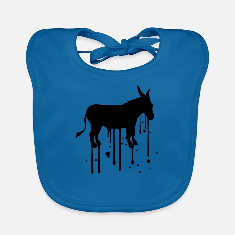 stamp drop color blob graffiti spray donkey p Organic Baby Bibs