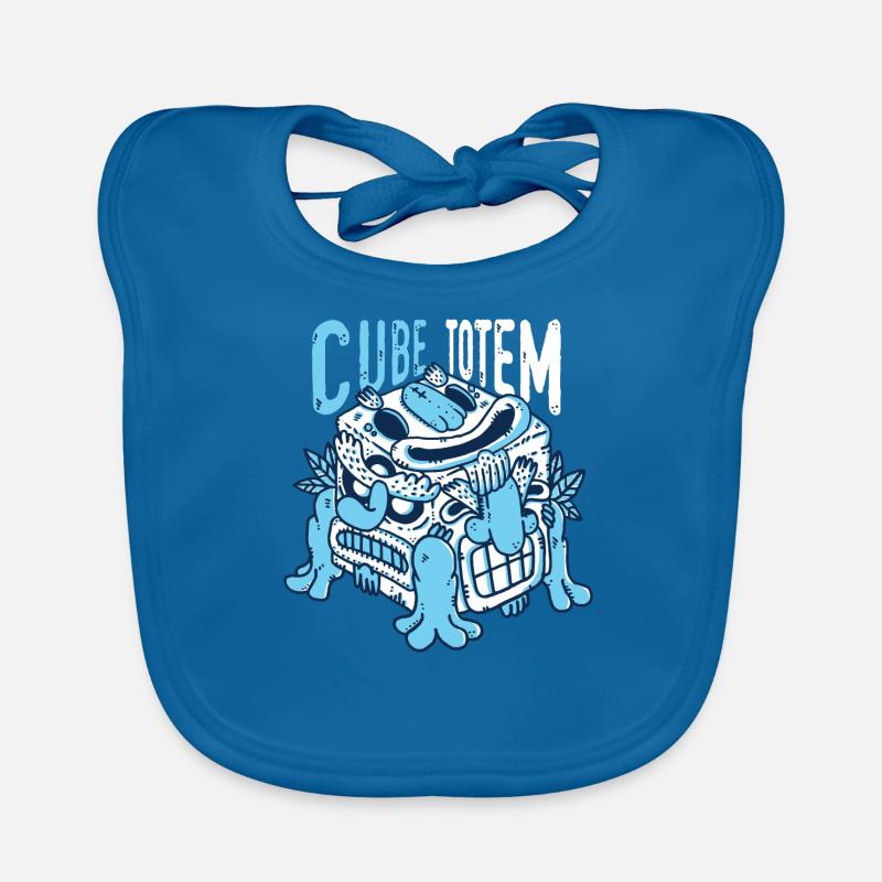 Totem cubes abstract Organic Baby Bibs