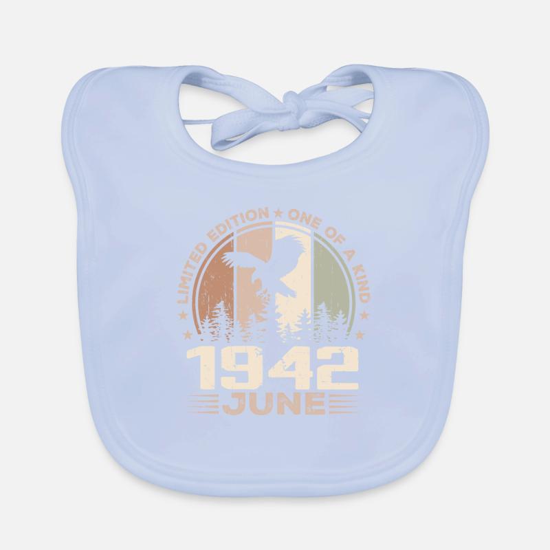 Incomparable since June 1942, 82nd Anniversary Organic Baby Bibs