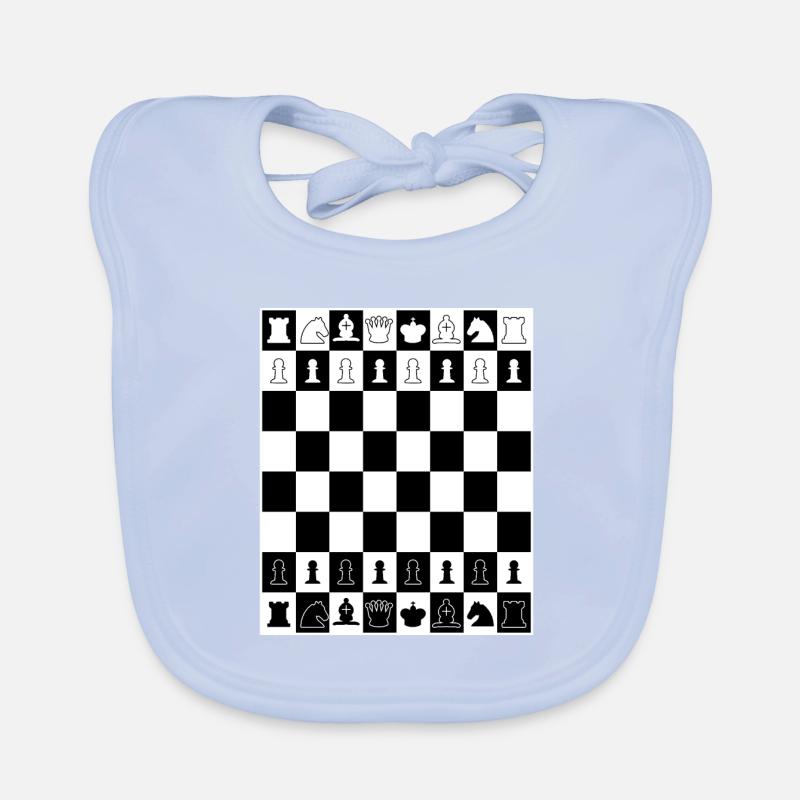 Chess Chessboard Checkmate Organic Baby Bibs
