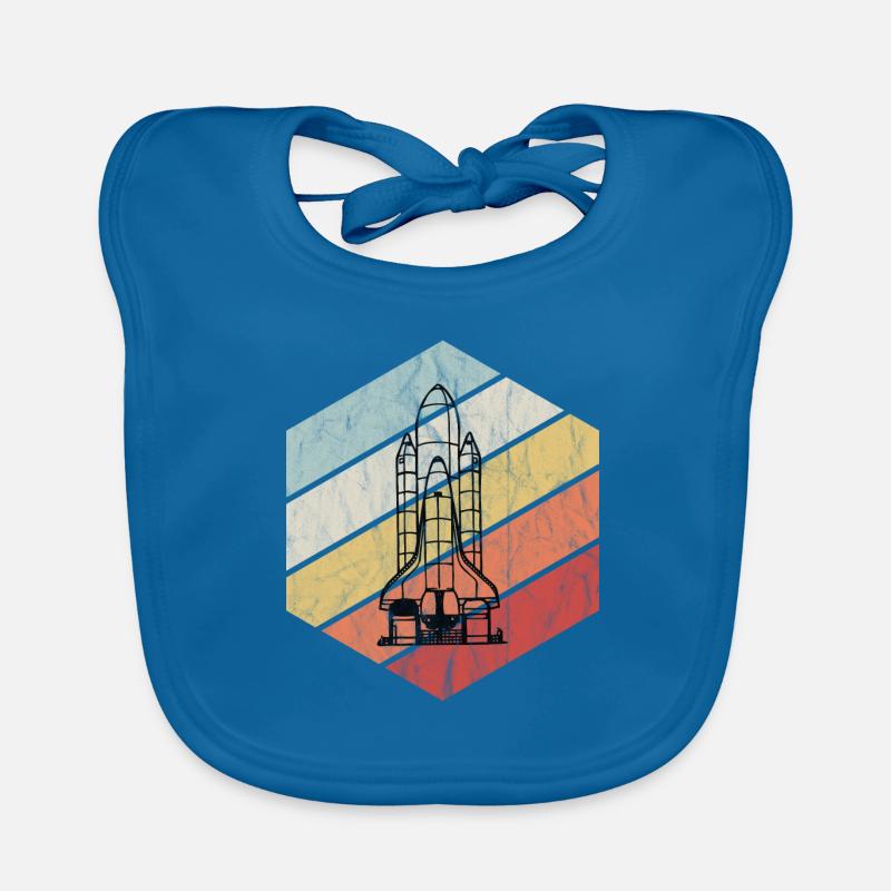 Navette spatiale Vintage - Espace, astronaute Bavoir bio Bébé